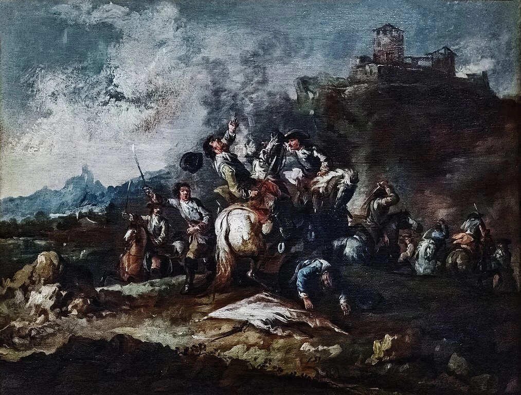 Battaglia tra cavalieri - Museo del settecento veneziano, Venezia